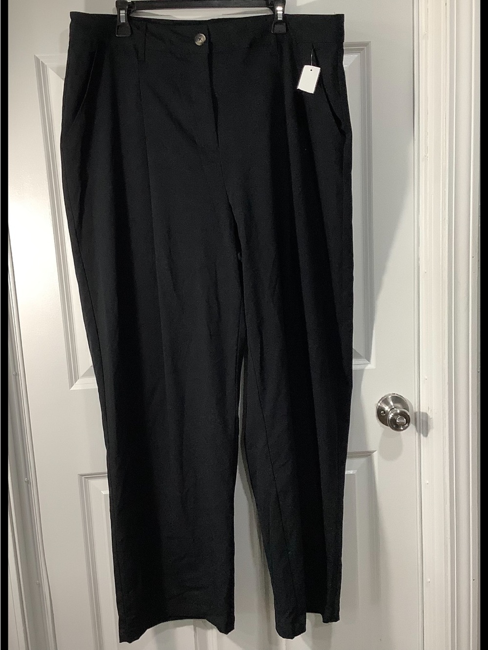 wild fable Black High-Waist Straight Leg Trousers size 18 NWT.